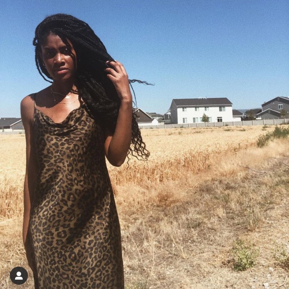 Zara leopard print satin slip Dress Small
